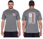 Thin Red Line Reflective Tee - 100% Polyester