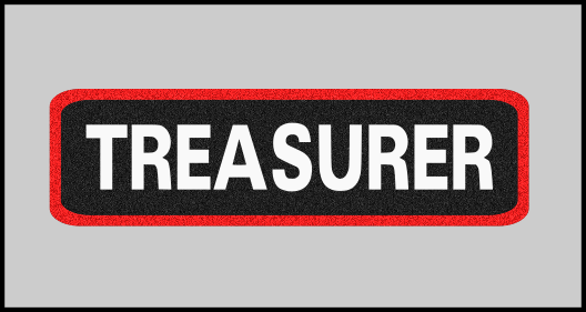 1 x 3.5 inch Patch - Treasurer