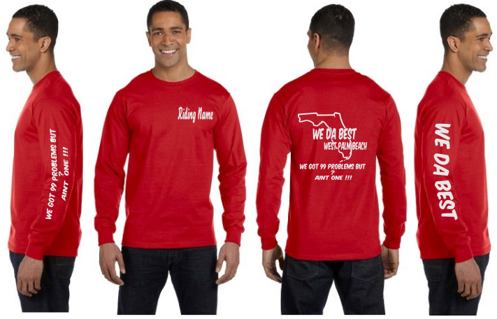 WeDaBest Men - West Palm Beach  Reflective Long Sleeve - 100% Cotton