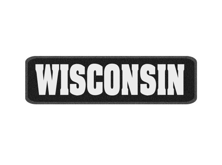 10 x 3 inch Sew on Patch - Wisconsin