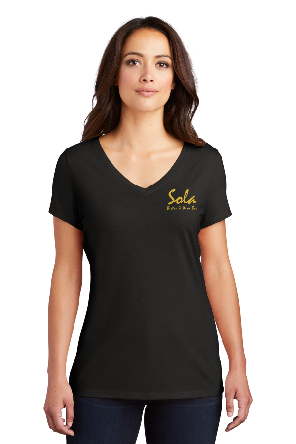 Sola Bistro Women's Fitted V-Neck Tee