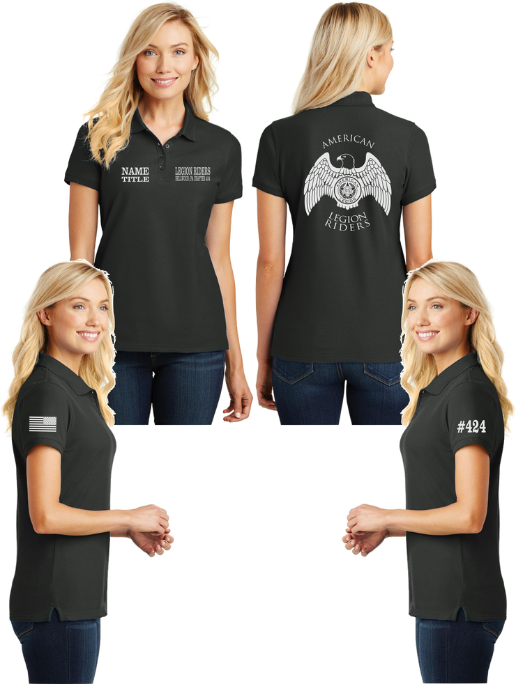 Legion Riders 424 -  Ladies Reflective Polo Shirt