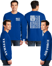 Air Force Veteran Flag Reflective Long Sleeve - 100% Polyester