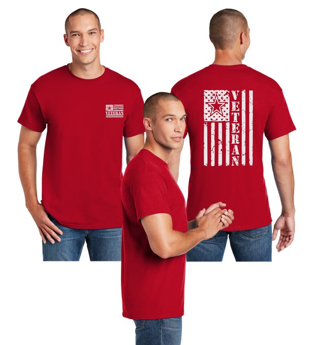 Army Veteran Flag Reflective Tee - 100% Cotton