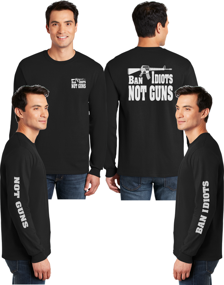 Ban Idiots Reflective Long Sleeve - 100% Cotton