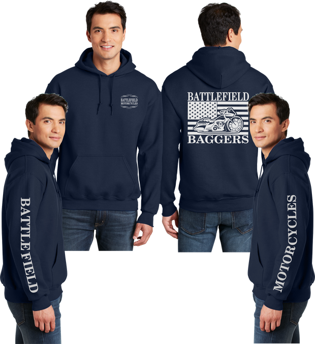 Battlefield Flag Bagger - Reflective Pullover Hoodie