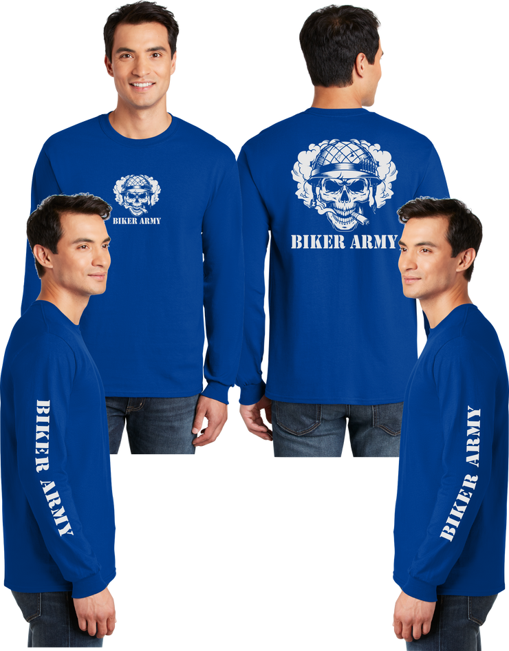 Biker Army Reflective Long Sleeve - 100% Cotton