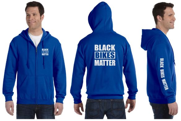 Black Bikes Matter Reflective Hoodie - Zippered