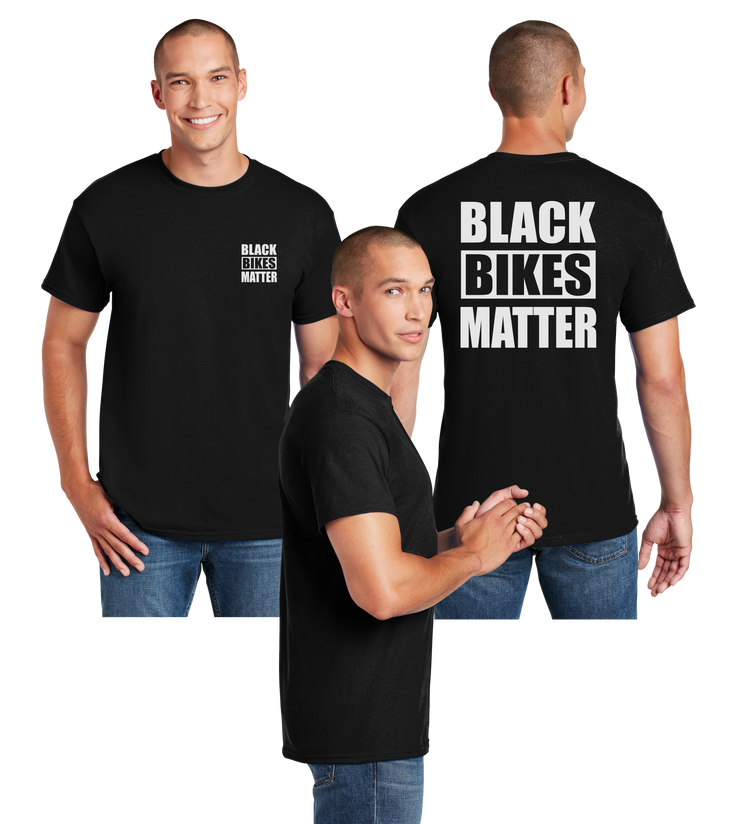 Black Bikes Matter Reflective Tee - 100% Cotton