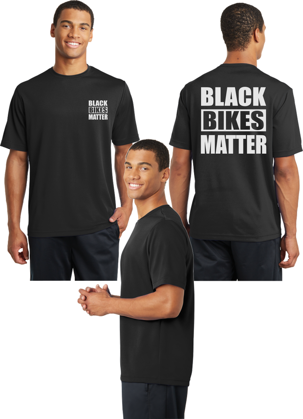 Black Bikes Matter Reflective Tee - 100% Polyester