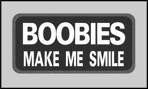 2 x 4 inch Patch - Boobs Smile