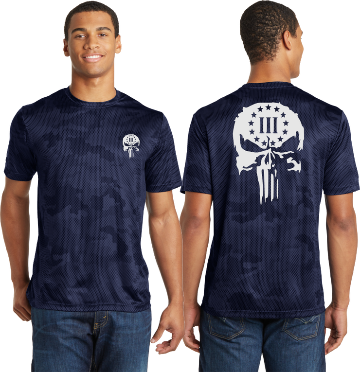 3 percent (Punisher) - Reflective Tee - Camo Poly