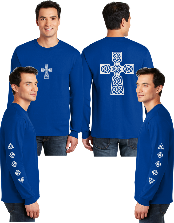 Celtic Cross Reflective Long Sleeve - 100% Polyester