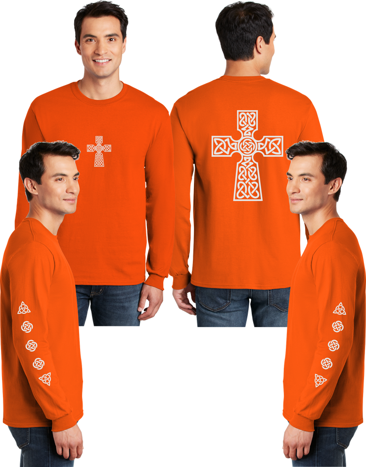 Celtic Cross Reflective Long Sleeve - 100% Polyester