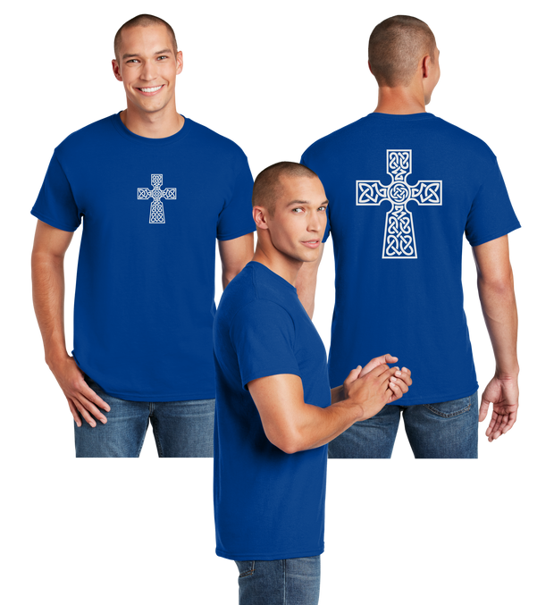 Celtic Cross Reflective Tee - 100% Cotton