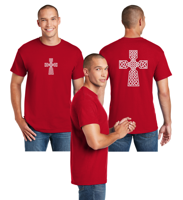 Celtic Cross Reflective Tee - 100% Cotton