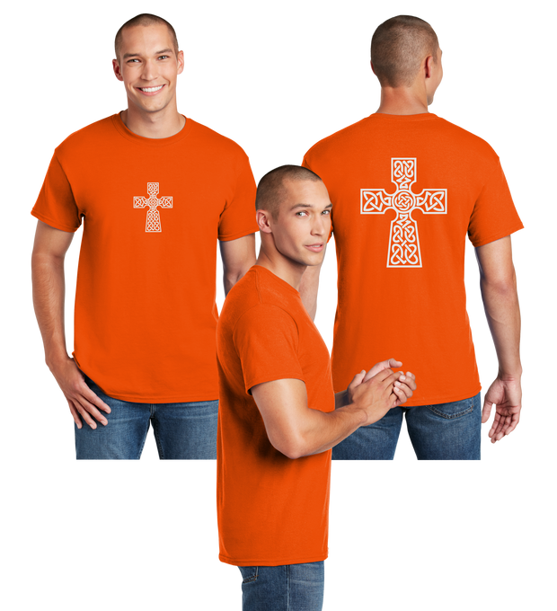 Celtic Cross Reflective Tee - 100% Cotton