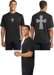 Celtic Cross Reflective Tee - 100% Polyester