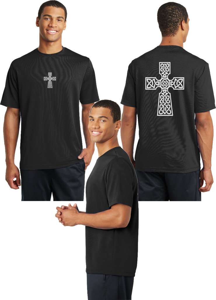 Celtic Cross Reflective Tee - 100% Polyester