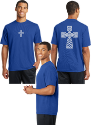 Celtic Cross Reflective Tee - 100% Polyester