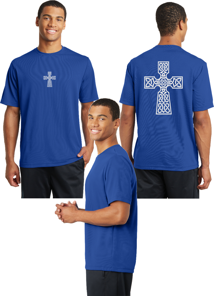 Celtic Cross Reflective Tee - 100% Polyester