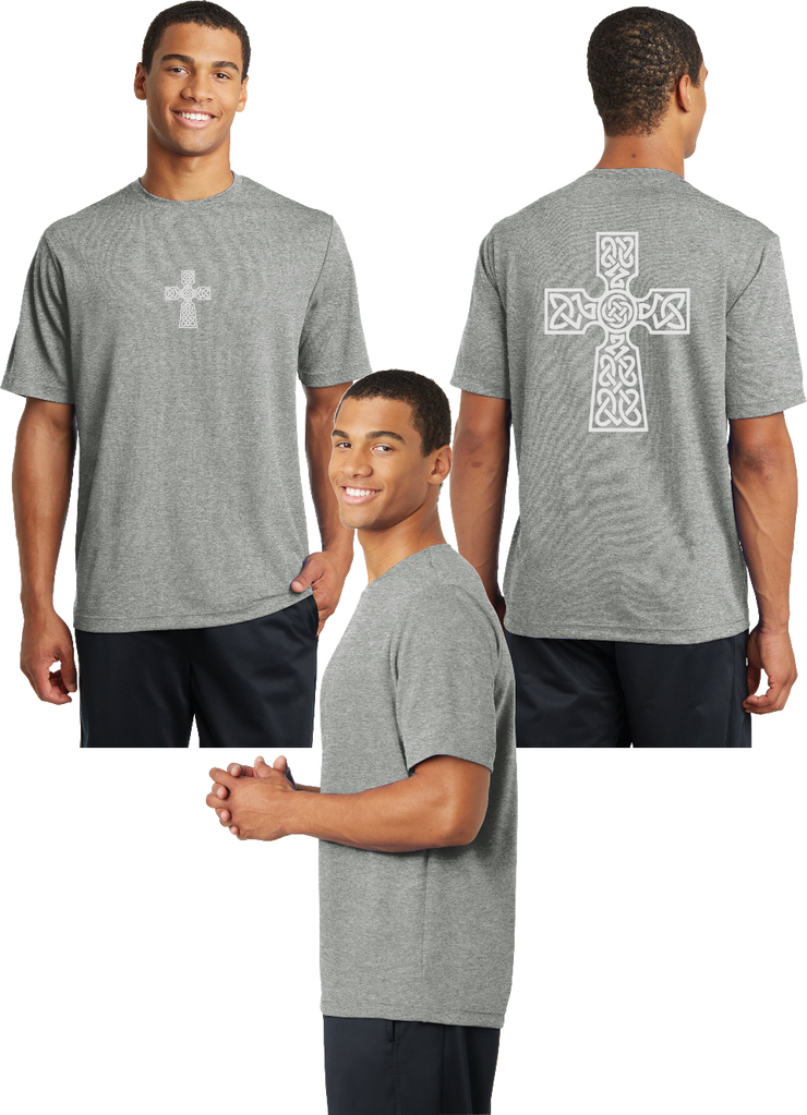 Celtic Cross Reflective Tee - 100% Polyester