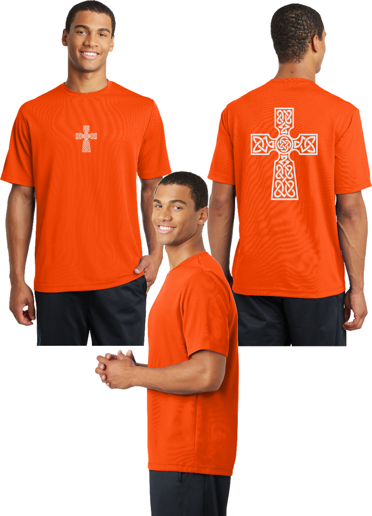 Celtic Cross Reflective Tee - 100% Polyester