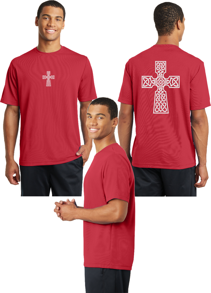 Celtic Cross Reflective Tee - 100% Polyester