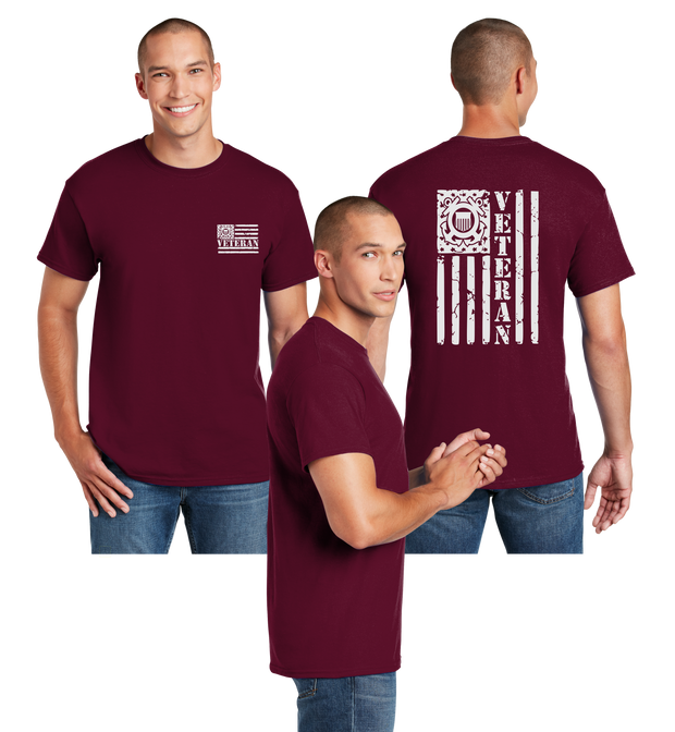 Coast Guard Veteran Flag Reflective Tee - Dry Blend