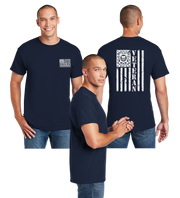 Coast Guard Veteran Flag Reflective Tee - Dry Blend