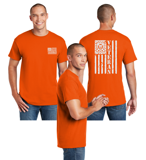 Coast Guard Veteran Flag Reflective Tee - Dry Blend