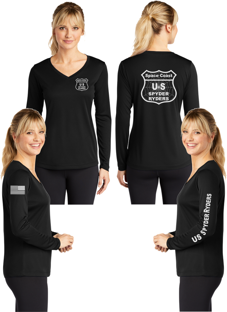 Space Coast - US SPYDER RIDERS V-Neck Long Sleeve - 100% Cotton