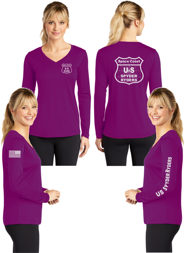 Space Coast - US SPYDER RIDERS V-Neck Long Sleeve - 100% Cotton