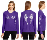 Dark Angel Reflective V-Neck Long Sleeve - 100% Polyester