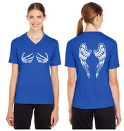 Dark Angel Reflective V-Neck Tee - 100% Polyester