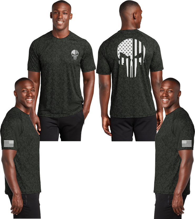 Flag Punisher Reflective Digi Camo Tee - 100% Polyester