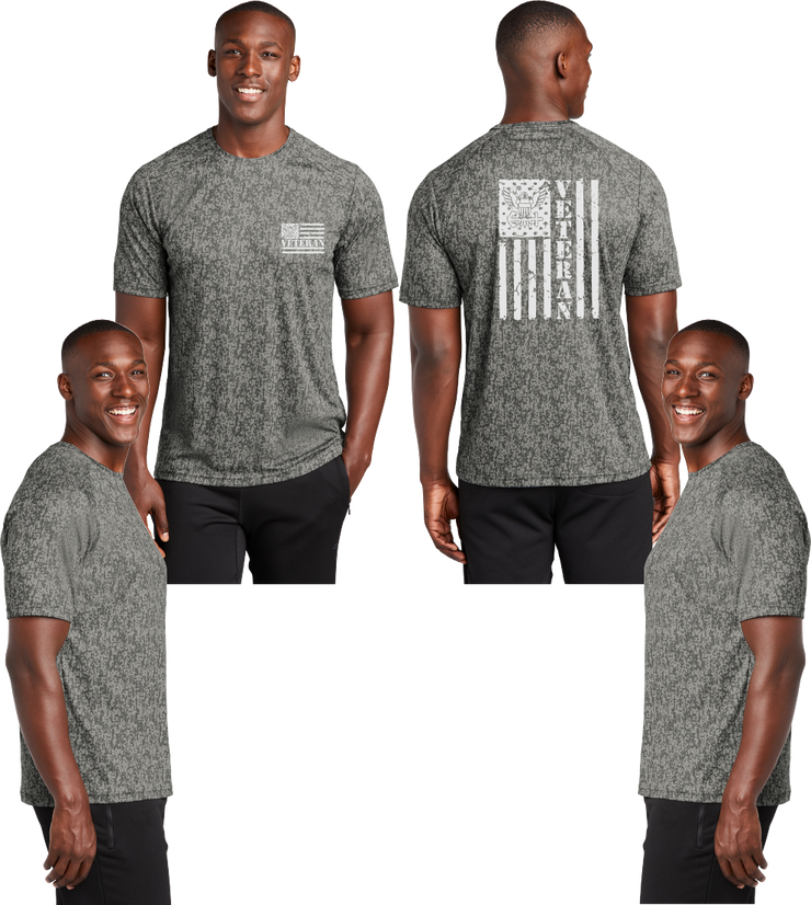 Navy Veteran Flag Digi Camo Reflective Tee - 100% Polyester