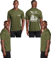 USMC 1st To Battle Digi Camo Reflective Tee - 100% Polyester