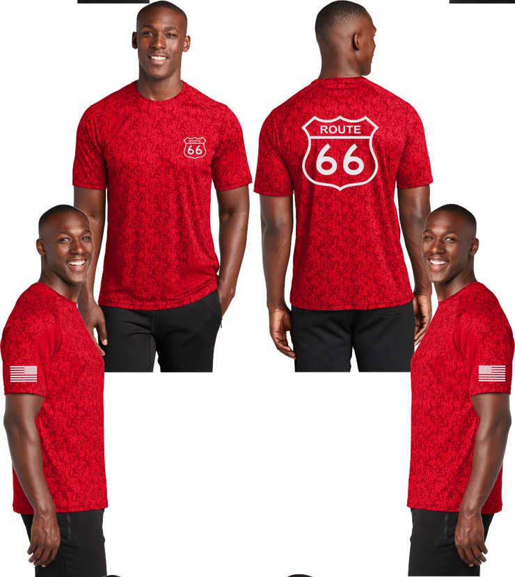 Route 66 Digi Camo Reflective Tee - 100% Polyester