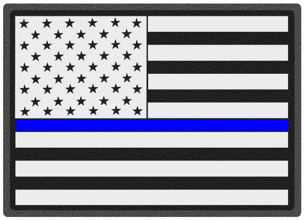 12.5 x 9 Rectangular Patches - Blue Line Flag