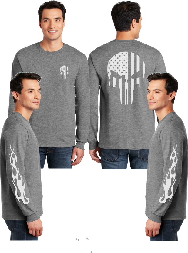 Flag Punisher Reflective Long Sleeve - 100% Cotton