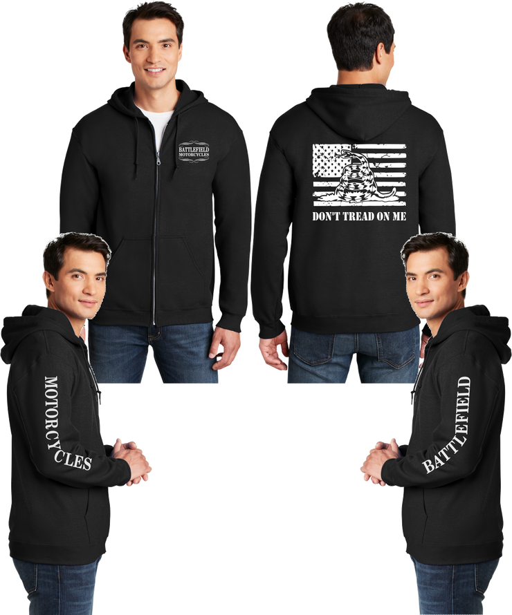 Battlefield Gadsen Flag - Reflective Zippered Hoodie