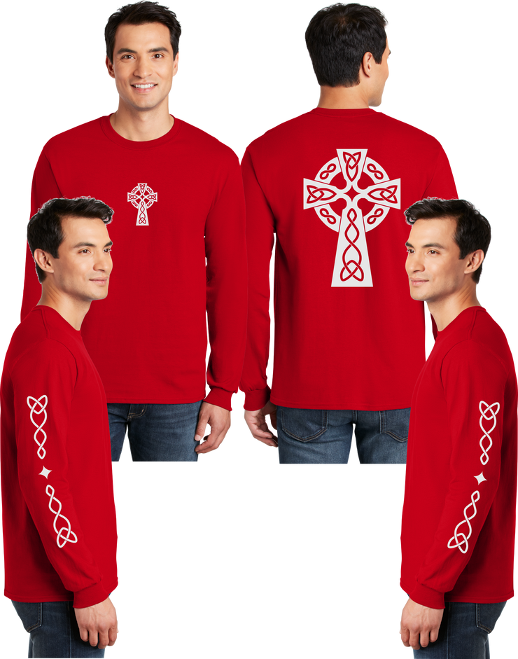 Gaelic Cross Reflective Long Sleeve - 100% Cotton