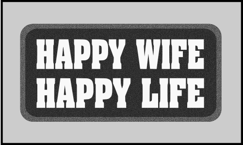 2 x 4 inch Patch - Happy Wife