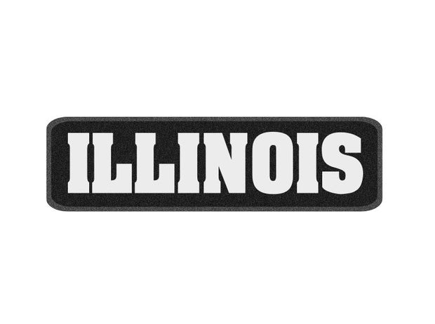 10 x 3 inch Sew on Patch - Illinois