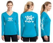 Lashes Reflective V-Neck Long Sleeve - 100% Cotton