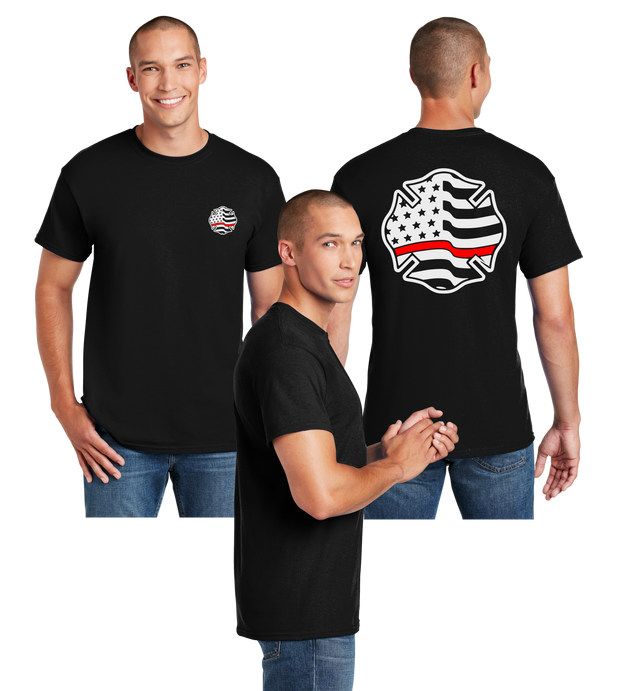 Maltese Cross Red Line Reflective Tee - Dry Blend