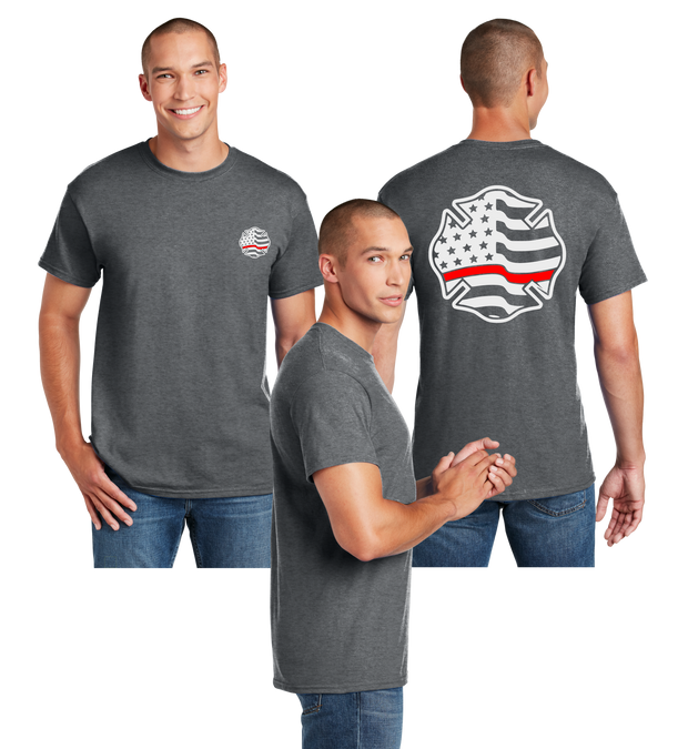 Maltese Cross Red Line Reflective Tee - Dry Blend