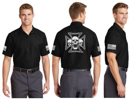 Iron Skull Reflective Mechanic Shirt