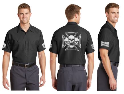 Iron Skull Reflective Mechanic Shirt